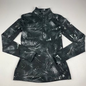 Nike Pro Warm Women's Size M 1/2 Zip Long Sleeve Printed Training Athletic Top